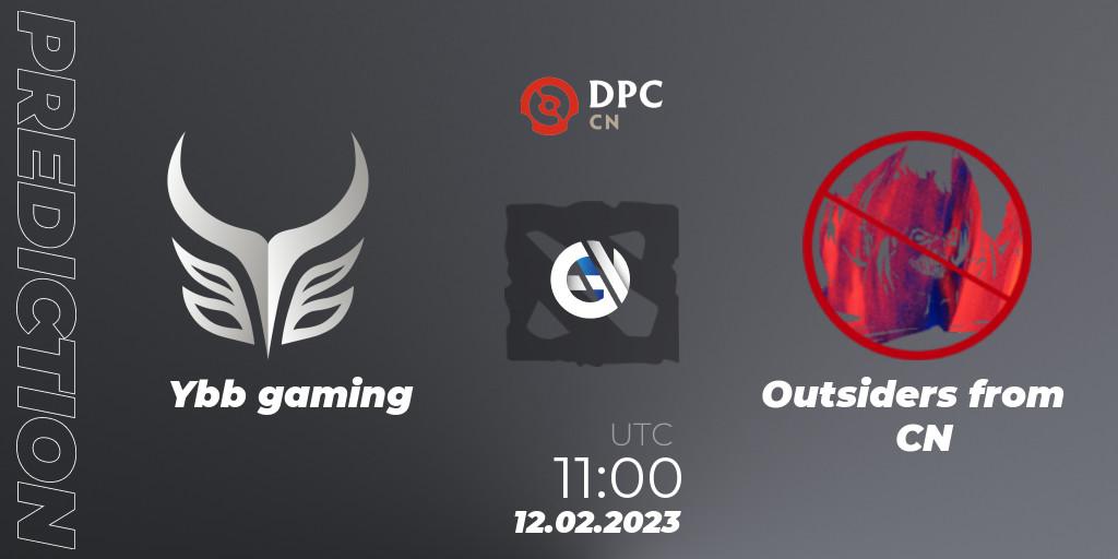 Pronósticos Ybb gaming - Outsiders from CN. 12.02.23. DPC 2022/2023 Winter Tour 1: CN Division II (Lower) - Dota 2