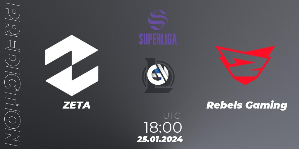 Pronósticos ZETA - Rebels Gaming. 25.01.2024 at 18:00. Superliga Spring 2024 - Group Stage - LoL