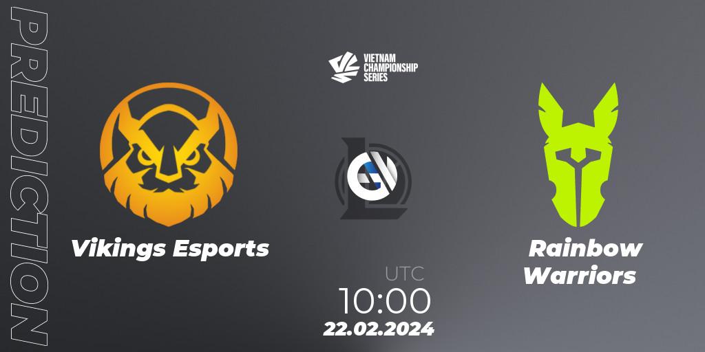 Pronósticos Vikings Esports - Rainbow Warriors. 22.02.2024 at 10:00. VCS Dawn 2024 - Group Stage - LoL