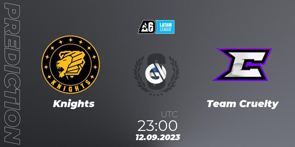 Pronósticos Knights - Team Cruelty. 12.09.2023 at 23:00. LATAM League 2023 - Stage 2 - Rainbow Six