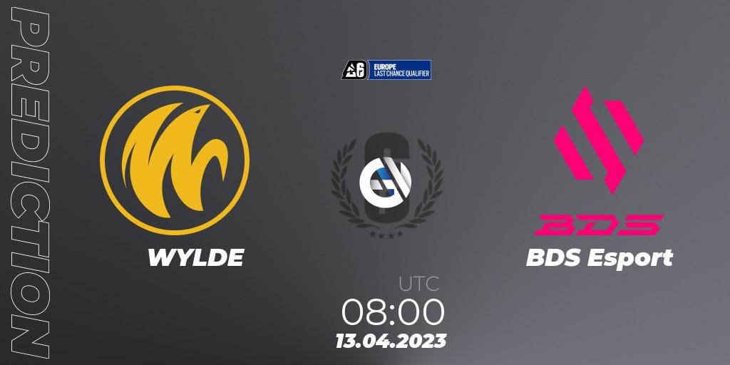 Pronósticos WYLDE - BDS Esport. 13.04.23. Europe League 2023 - Stage 1 - Last Chance Qualifiers - Rainbow Six