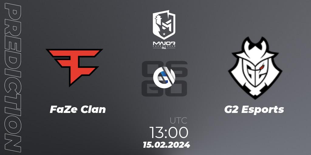 Pronósticos FaZe Clan - G2 Esports. 15.02.24. PGL CS2 Major Copenhagen 2024 Europe RMR - CS2 (CS:GO)