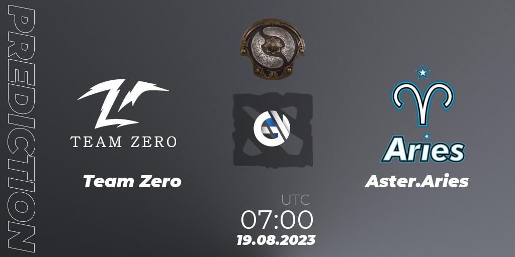 Pronósticos Team Zero - Aster.Aries. 19.08.23. The International 2023 - China Qualifier - Dota 2
