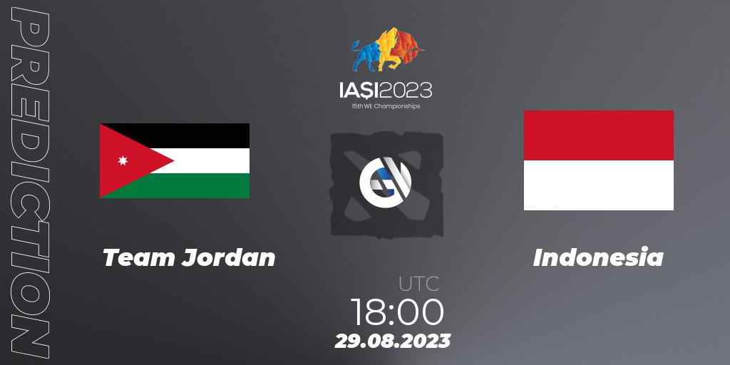 Pronósticos Team Jordan - Indonesia. 29.08.2023 at 18:51. IESF World Championship 2023 - Dota 2
