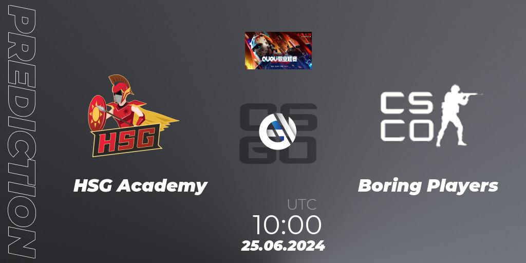 Pronósticos HSG Academy - Boring Players. 25.06.2024 at 10:00. QU Pro League - Counter-Strike (CS2)