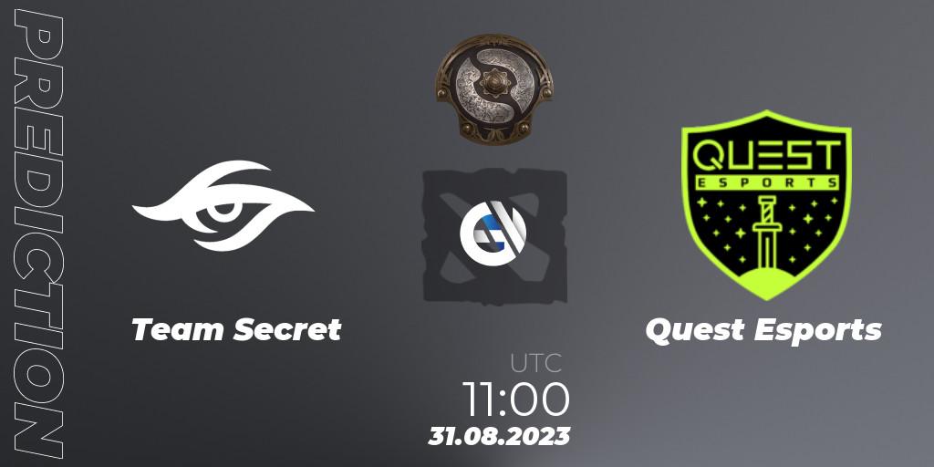 Pronósticos Team Secret - PSG Quest. 31.08.23. The International 2023 - Western Europe Qualifier - Dota 2