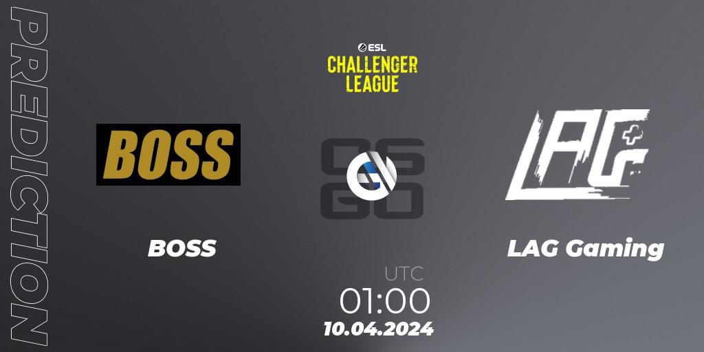 Pronósticos BOSS - LAG Gaming. 10.04.24. ESL Challenger League Season 47: North America - CS2 (CS:GO)