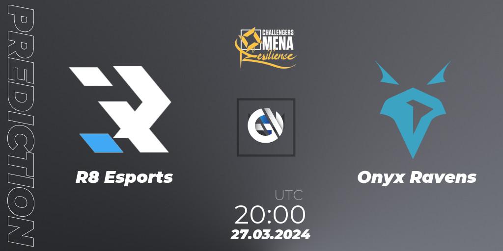 Pronósticos R8 Esports - Onyx Ravens. 27.03.2024 at 20:00. VALORANT Challengers 2024 MENA: Resilience Split 1 - Levant and North Africa - VALORANT