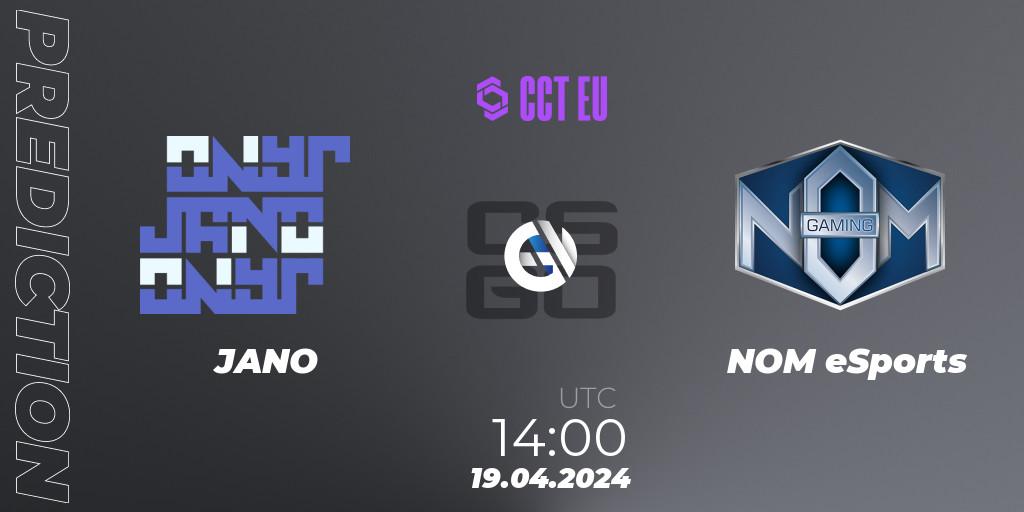 Pronósticos JANO - NOM eSports. 19.04.24. CCT Season 2 Europe Series 1 Closed Qualifier - CS2 (CS:GO)