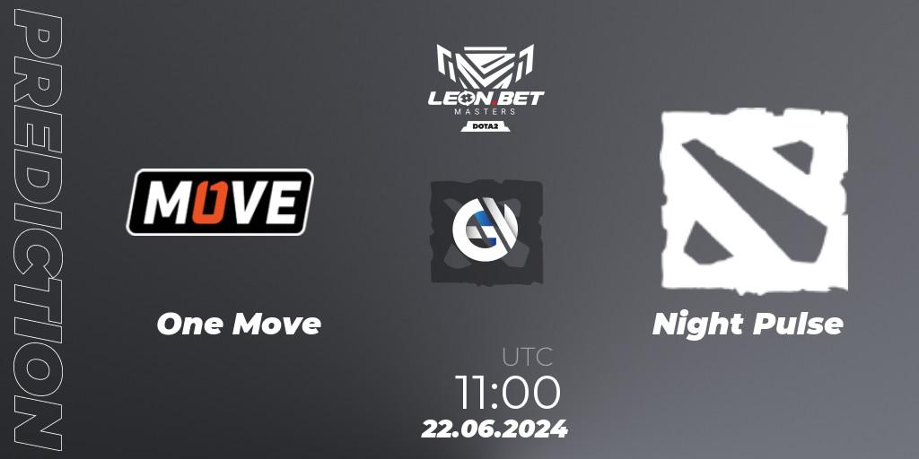 Pronósticos One Move - Night Pulse. 22.06.2024 at 11:00. Leon Masters #1 - Dota 2