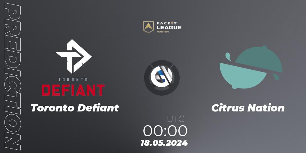 Pronósticos Toronto Defiant - Citrus Nation. 22.05.2024 at 01:00. FACEIT League Season 1 - NA Master Road to EWC - Overwatch