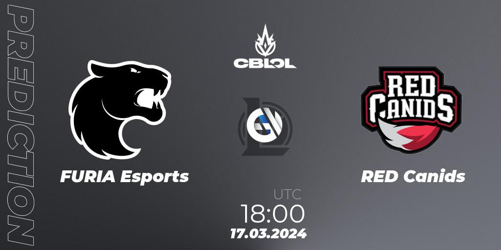 Pronósticos FURIA Esports - RED Canids. 17.03.24. CBLOL Split 1 2024 - Group Stage - LoL