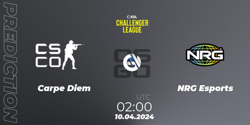 Pronósticos Carpe Diem - NRG Esports. 10.04.24. ESL Challenger League Season 47: North America - CS2 (CS:GO)