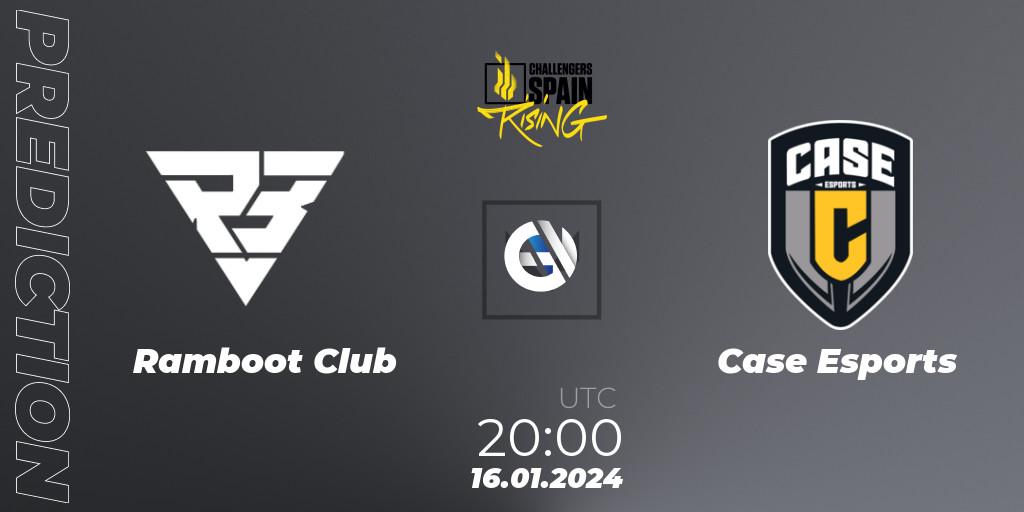 Pronósticos Ramboot Club - Case Esports. 16.01.2024 at 19:50. VALORANT Challengers 2024 Spain: Rising Split 1 - VALORANT