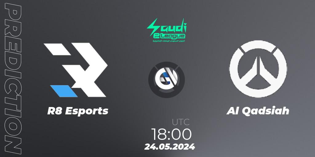 Pronósticos R8 Esports - Al Qadsiah. 24.05.2024 at 18:00. Saudi eLeague 2024 - Major 2 Phase 2 - Overwatch