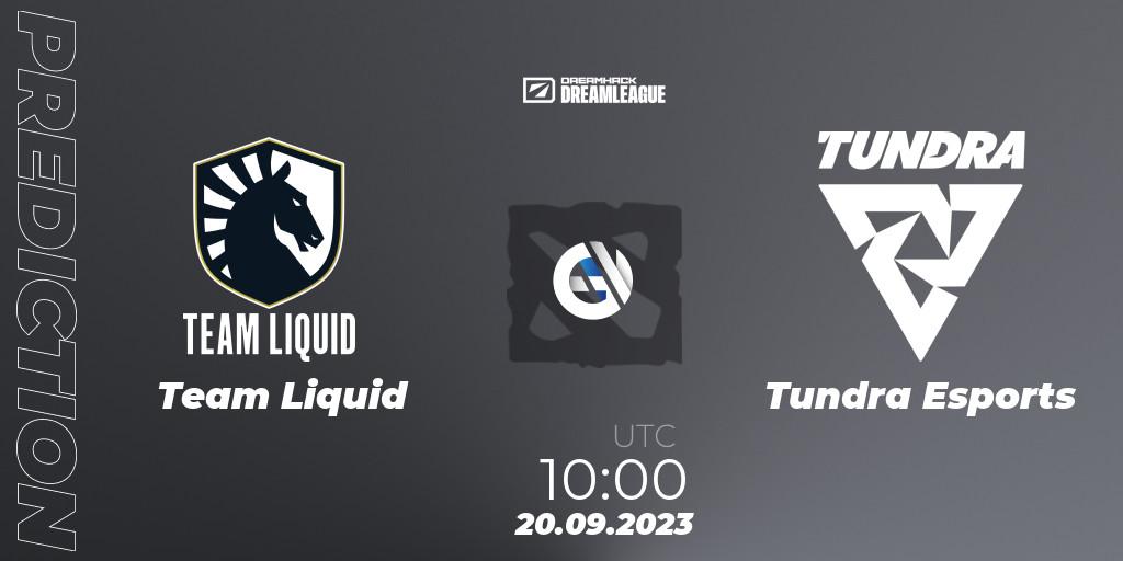 Pronósticos Team Liquid - Tundra Esports. 20.09.23. DreamLeague Season 21 - Dota 2