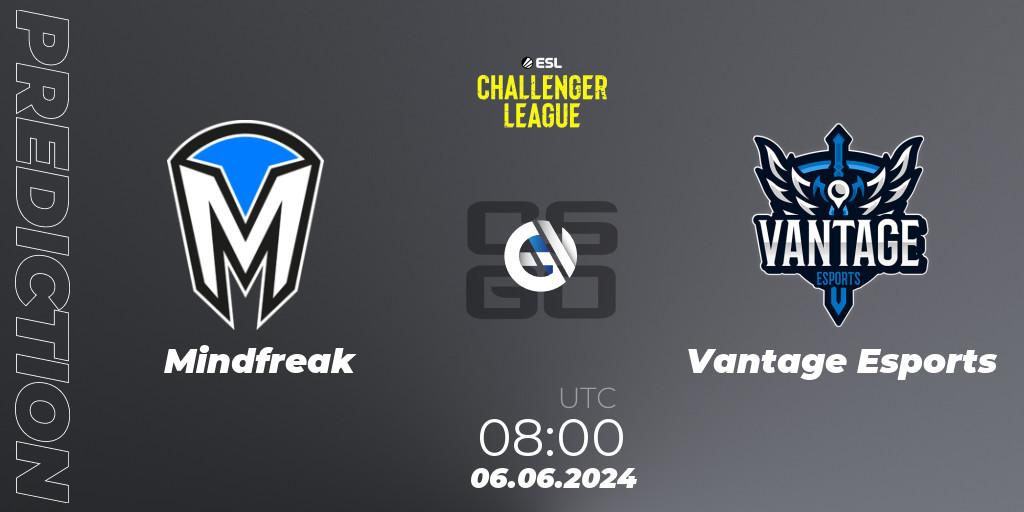 Pronósticos Mindfreak - Vantage Esports. 06.06.2024 at 08:00. ESL Challenger League Season 47: Oceania - Counter-Strike (CS2)