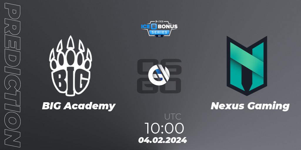 Pronósticos BIG Academy - Nexus Gaming. 04.02.24. IceBonus Series #1 - CS2 (CS:GO)