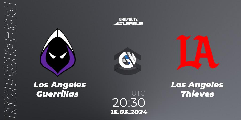 Pronósticos Los Angeles Guerrillas - Los Angeles Thieves. 15.03.2024 at 20:30. Call of Duty League 2024: Stage 2 Major Qualifiers - Call of Duty