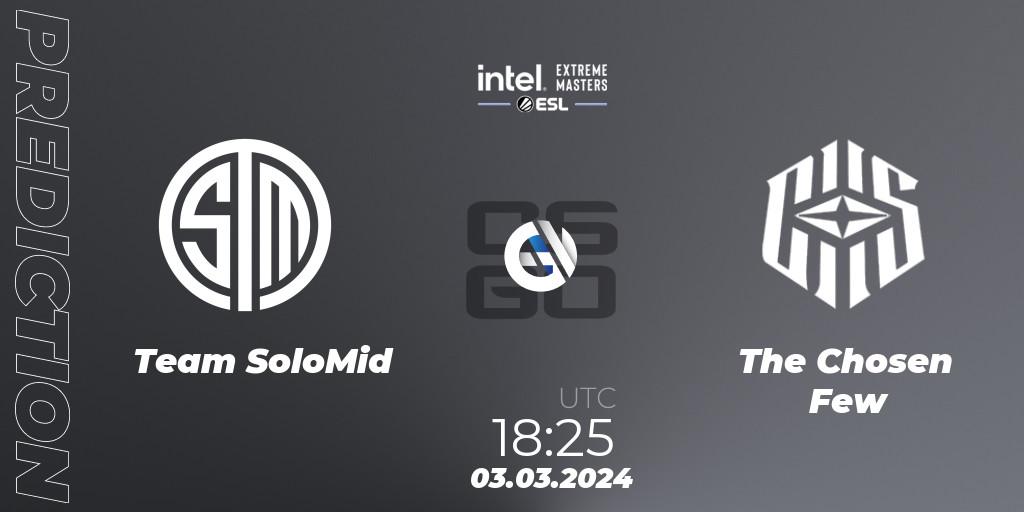 Pronósticos Team SoloMid - The Chosen Few. 03.03.24. Intel Extreme Masters Dallas 2024: European Open Qualifier #1 - CS2 (CS:GO)