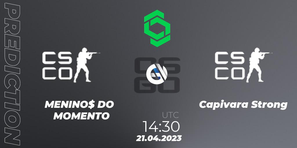 Pronósticos MENINO$ DO MOMENTO - Capivara Strong. 21.04.2023 at 14:30. CCT South America Series #7: Closed Qualifier - Counter-Strike (CS2)