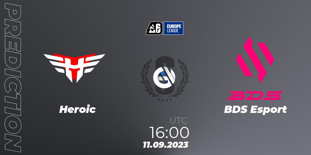 Pronósticos Heroic - BDS Esport. 11.09.23. Europe League 2023 - Stage 2 - Rainbow Six