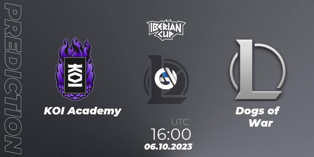 Pronósticos KOI Academy - Dogs of War. 06.10.23. Iberian Cup 2023 - LoL