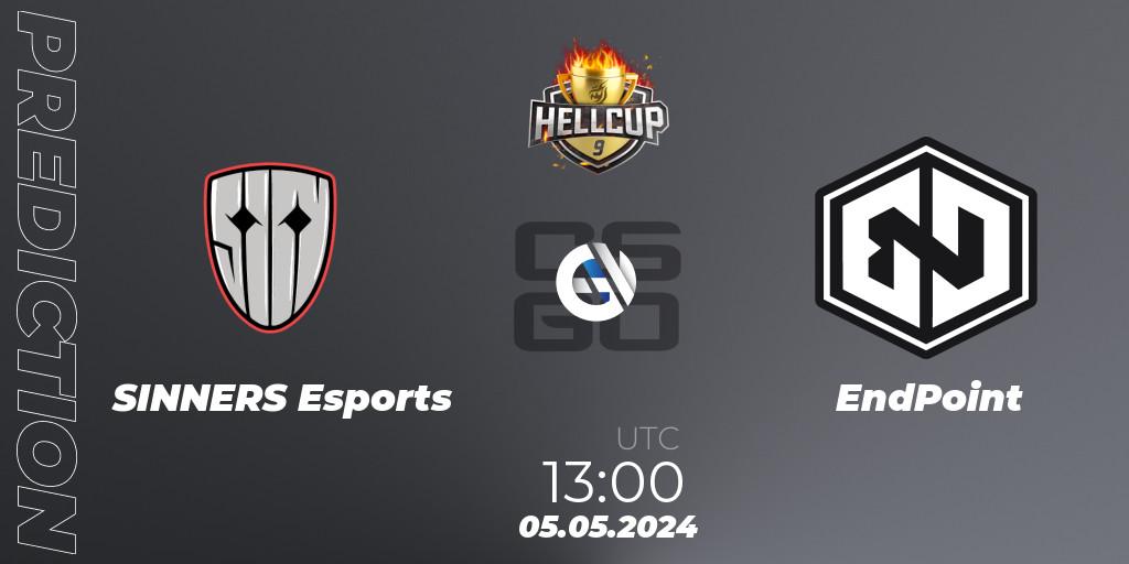 Pronósticos SINNERS Esports - EndPoint. 05.05.2024 at 13:00. HellCup #9 - Counter-Strike (CS2)