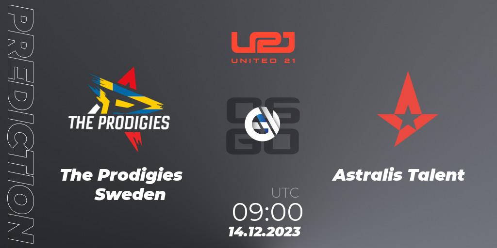 Pronósticos The Prodigies Sweden - Astralis Talent. 14.12.2023 at 09:00. United21 Season 9 - Counter-Strike (CS2)