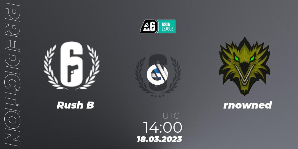 Pronósticos Rush B - rnowned. 18.03.23. South Asia League 2023 - Stage 1 - Rainbow Six