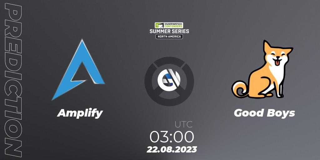 Pronósticos Amplify - Good Boys. 22.08.2023 at 03:00. Overwatch Contenders 2023 Summer Series: North America - Overwatch