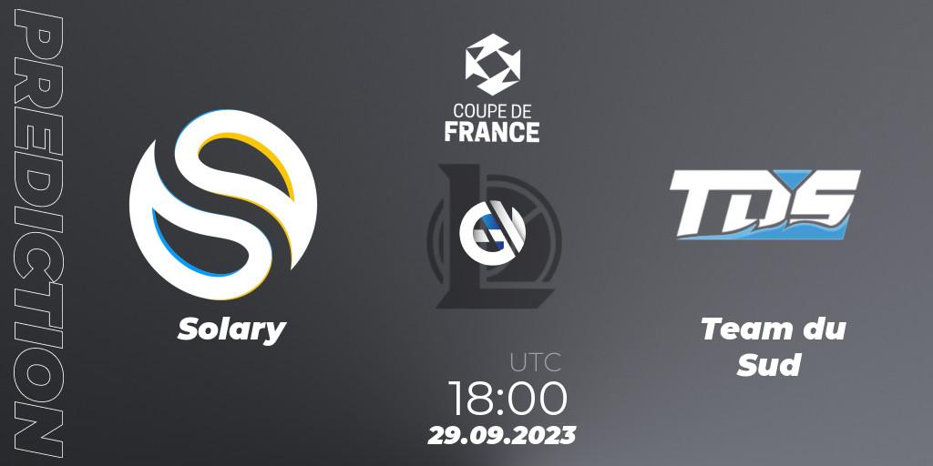 Pronósticos Solary - Team du Sud. 29.09.23. Coupe de France 2023 - LoL