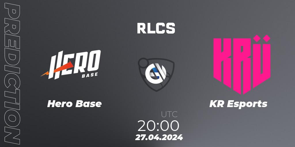 Pronósticos Hero Base - KRÜ Esports. 27.04.2024 at 20:00. RLCS 2024 - Major 2: SAM Open Qualifier 4 - Rocket League
