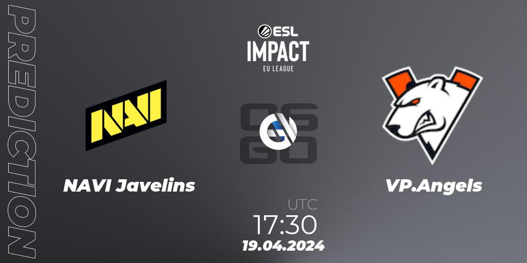 Pronósticos NAVI Javelins - VP.Angels. 19.04.24. ESL Impact League Season 5: Europe - CS2 (CS:GO)
