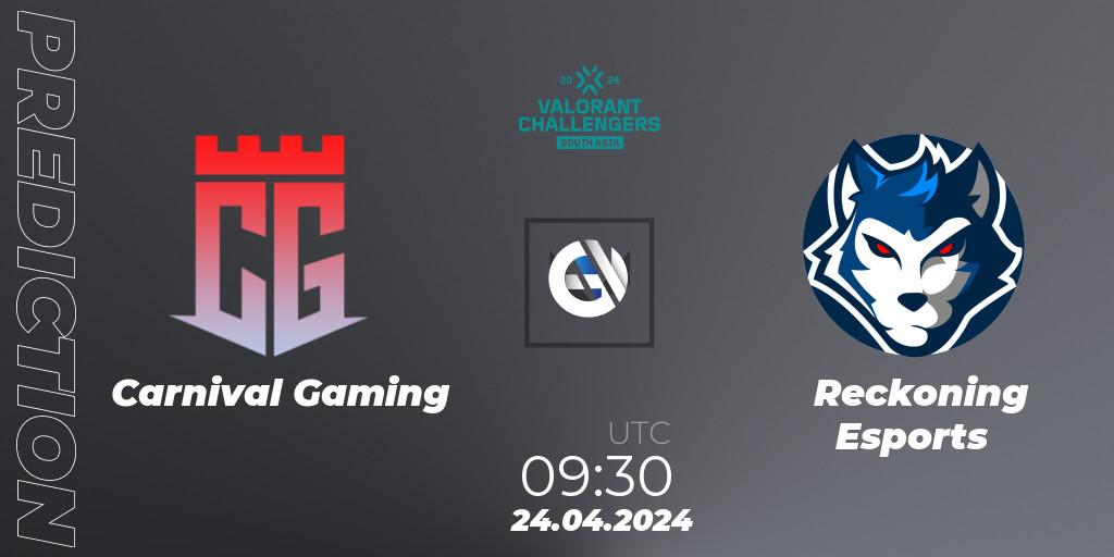 Pronósticos Carnival Gaming - Reckoning Esports. 24.04.24. VALORANT Challengers 2024 South Asia: Split 1 - Cup 2 - VALORANT