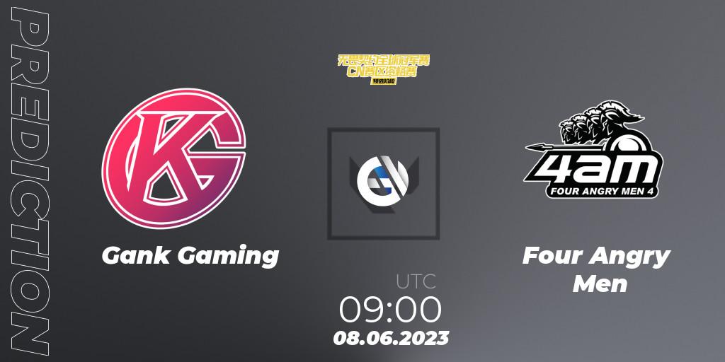 Pronósticos Gank Gaming - Four Angry Men. 08.06.23. VALORANT Champions Tour 2023: China Preliminaries - VALORANT