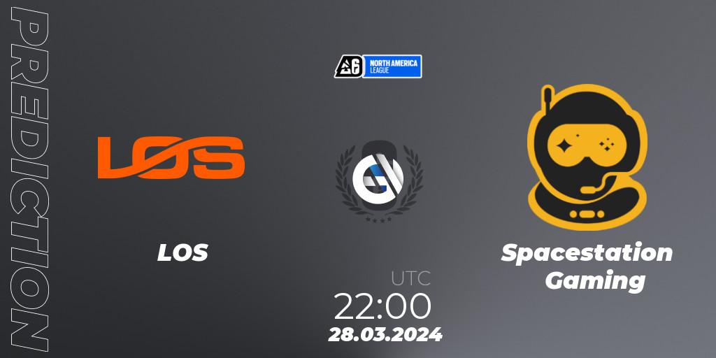 Pronósticos LOS - Spacestation Gaming. 28.03.24. North America League 2024 - Stage 1 - Rainbow Six