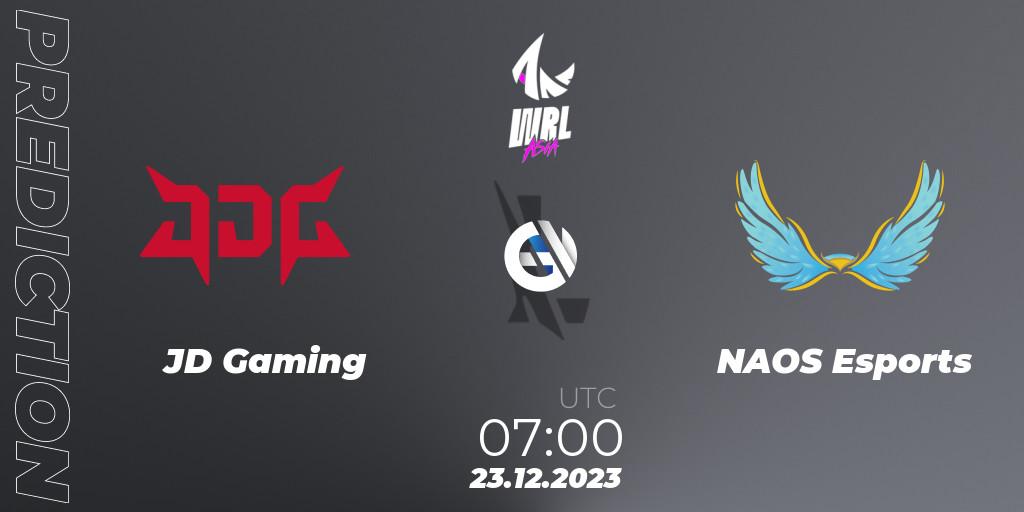 Pronósticos JD Gaming - NAOS Esports. 23.12.23. WRL Asia 2023 - Season 2 - Regular Season - Wild Rift