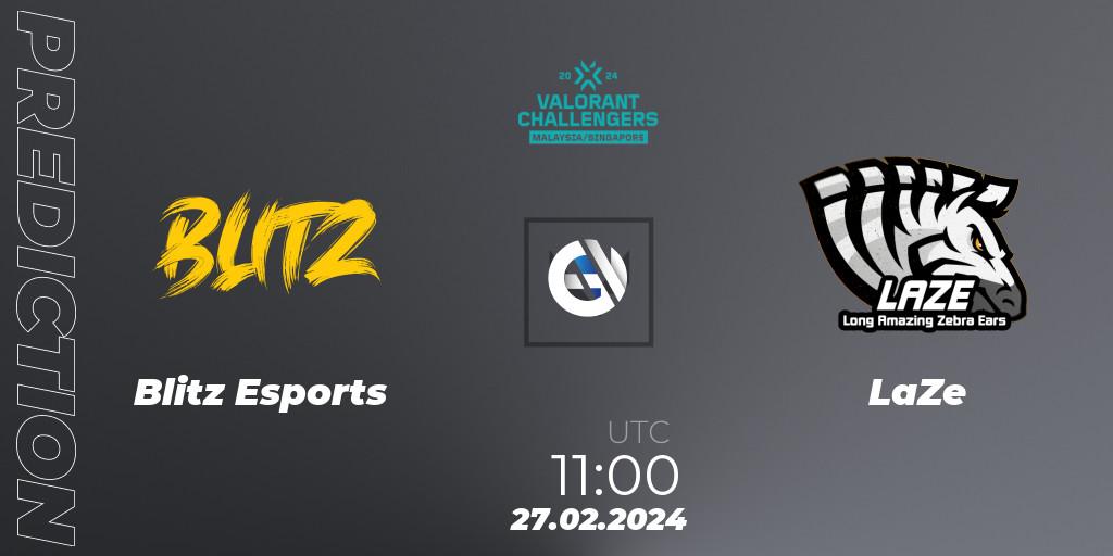 Pronósticos Blitz Esports - LaZe. 27.02.2024 at 11:00. VALORANT Challengers Malaysia & Singapore 2024: Split 1 - VALORANT