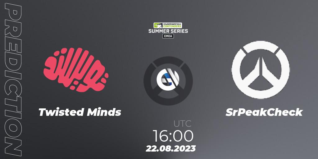 Pronósticos Twisted Minds - SrPeakCheck. 22.08.2023 at 16:00. Overwatch Contenders 2023 Summer Series: Europe - Overwatch