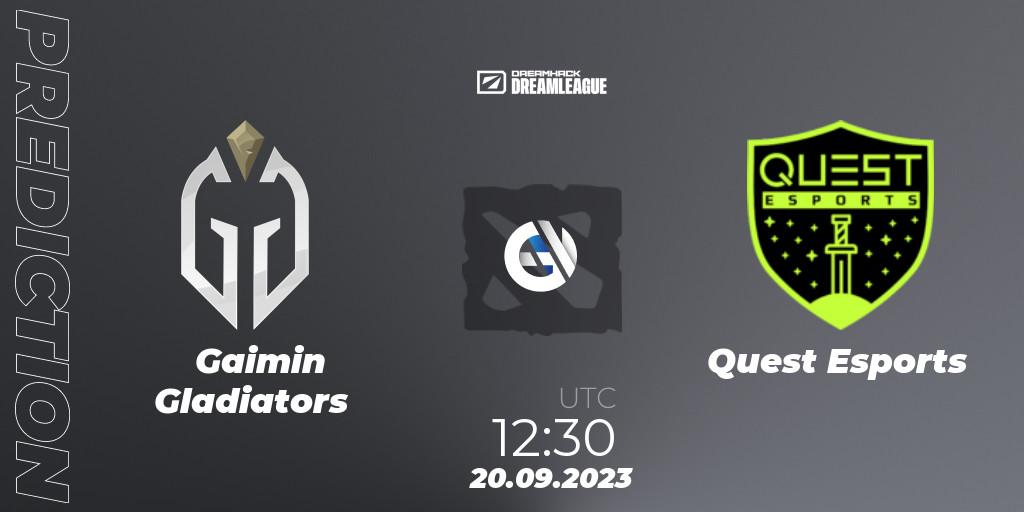 Pronósticos Gaimin Gladiators - PSG Quest. 21.09.2023 at 09:55. DreamLeague Season 21 - Dota 2
