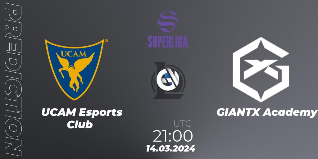Pronósticos UCAM Esports Club - GIANTX Academy. 14.03.24. Superliga Spring 2024 - Group Stage - LoL