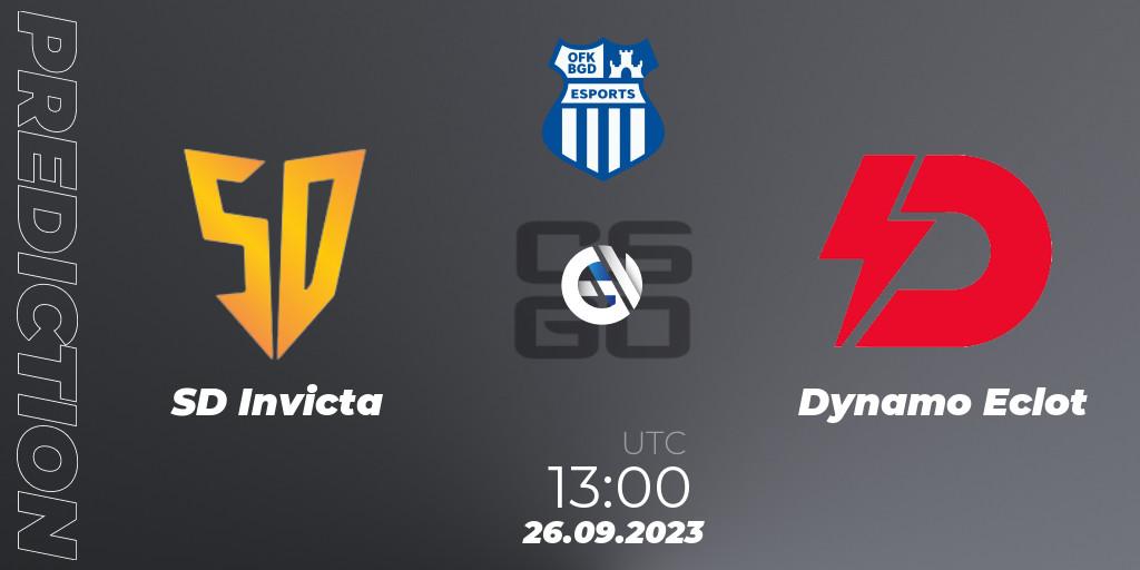 Pronósticos SD Invicta - Dynamo Eclot. 26.09.23. OFK BGD Esports Series #1 - CS2 (CS:GO)