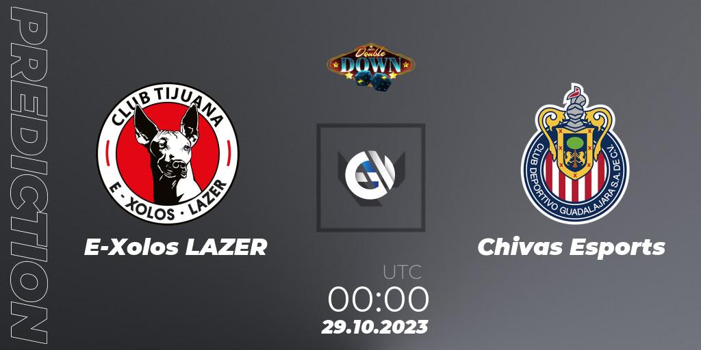 Pronósticos E-Xolos LAZER - Chivas Esports. 29.10.2023 at 01:00. ACE Double Down - VALORANT