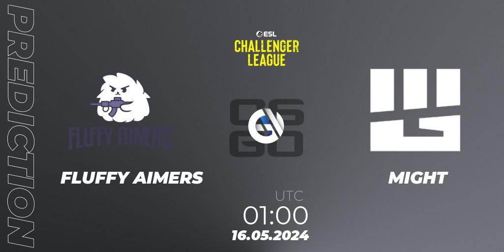 Pronósticos FLUFFY AIMERS - MIGHT. 16.05.2024 at 01:00. ESL Challenger League Season 47: North America - Counter-Strike (CS2)
