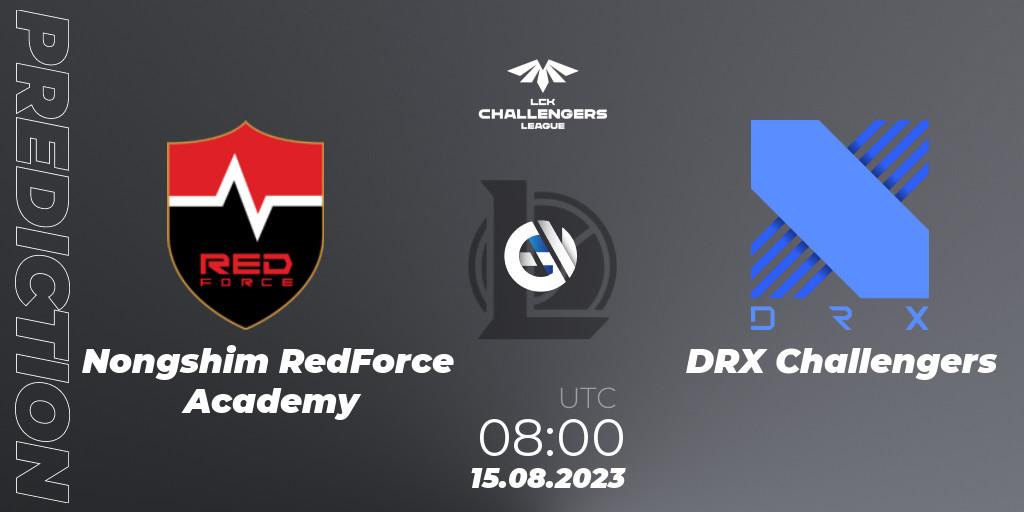 Pronósticos Nongshim RedForce Academy - DRX Challengers. 15.08.23. LCK Challengers League 2023 Summer - Playoffs - LoL