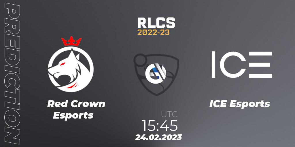 Pronósticos Red Crown Esports - ICE Esports. 24.02.23. RLCS 2022-23 - Winter: Sub-Saharan Africa Regional 3 - Winter Invitational - Rocket League