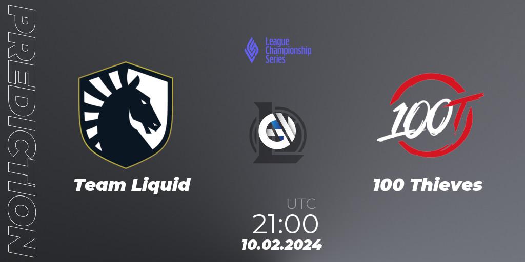 Pronósticos Team Liquid - 100 Thieves. 10.02.24. LCS Spring 2024 - Group Stage - LoL