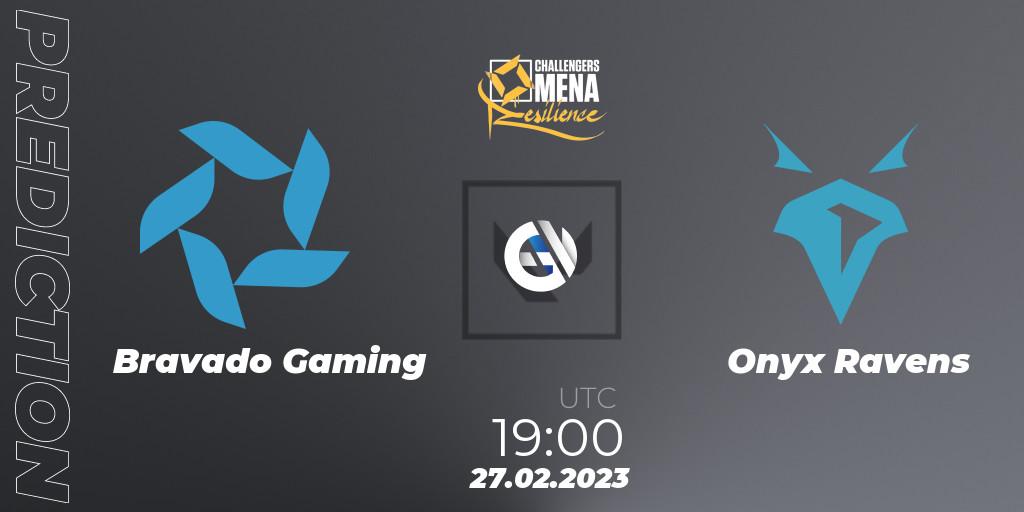 Pronósticos Bravado Gaming - Onyx Ravens. 27.02.2023 at 19:00. VALORANT Challengers 2023 MENA: Resilience Split 1 - Levant and North Africa - VALORANT