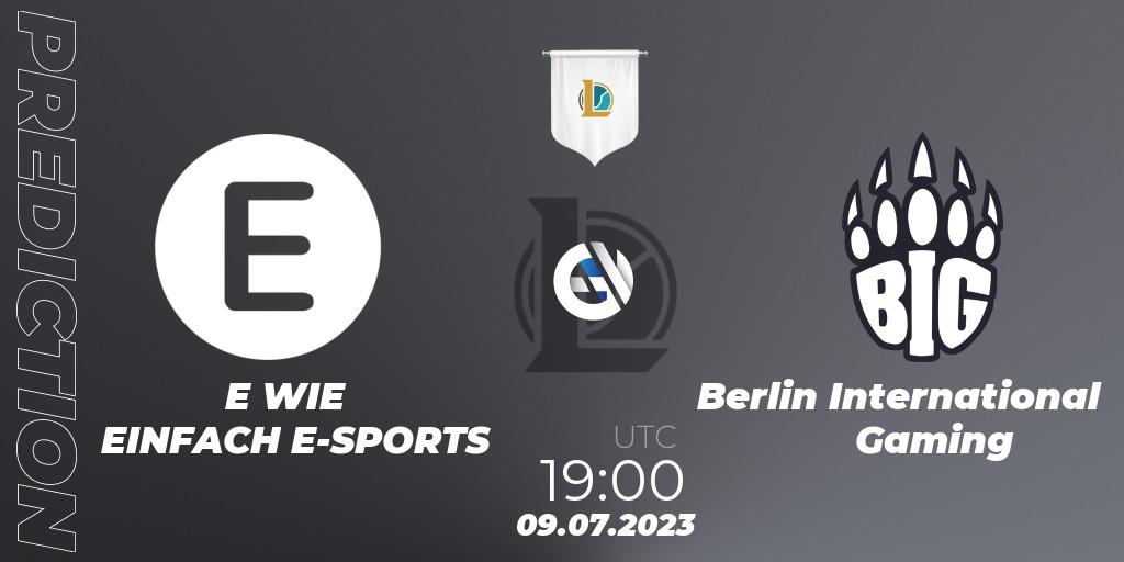 Pronósticos E WIE EINFACH E-SPORTS - Berlin International Gaming. 09.07.23. Prime League Summer 2023 - Group Stage - LoL